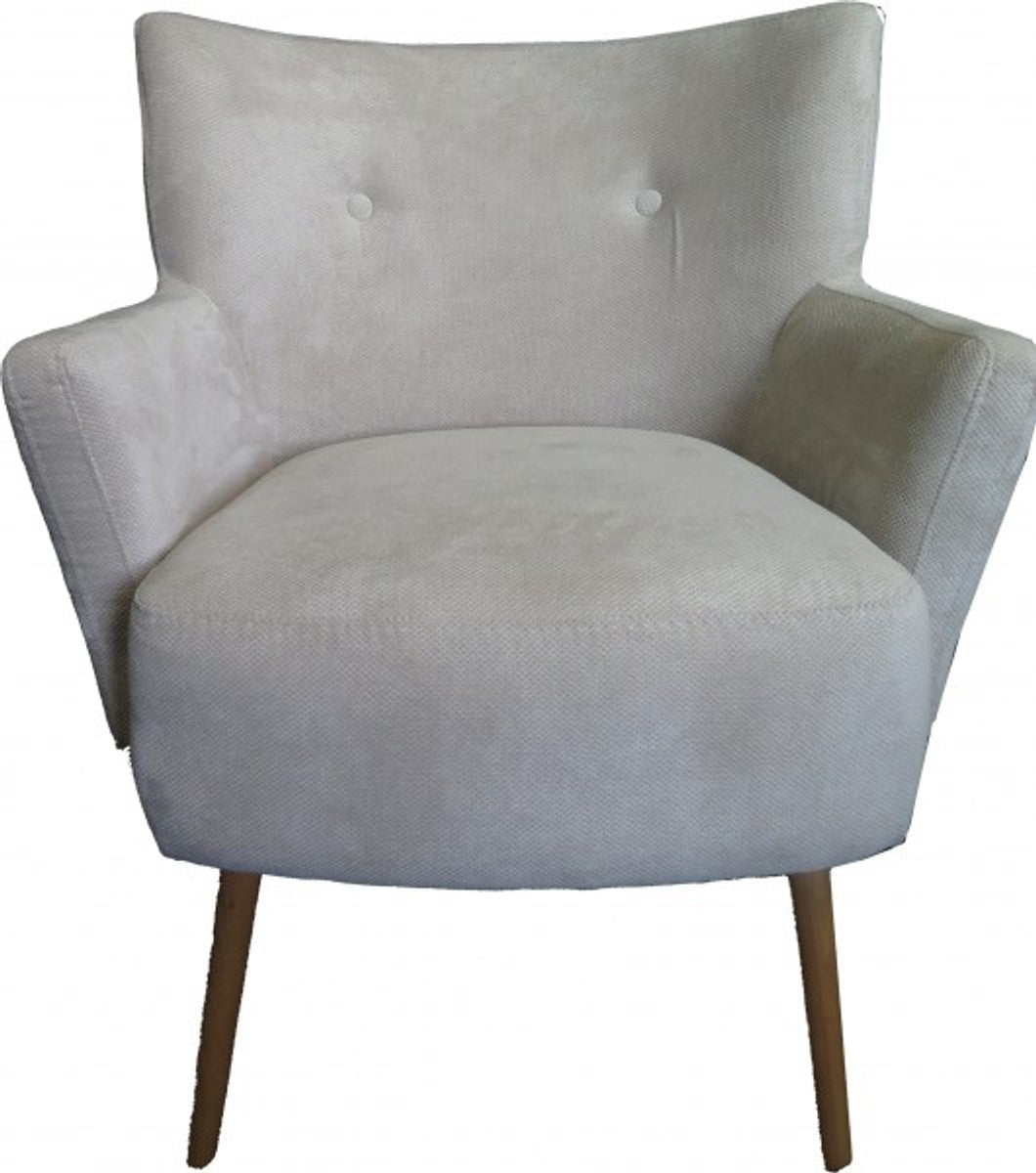 Retro Salon Sessel Beige-Grau - Cocktailsessel 60er Jahre Stuhl