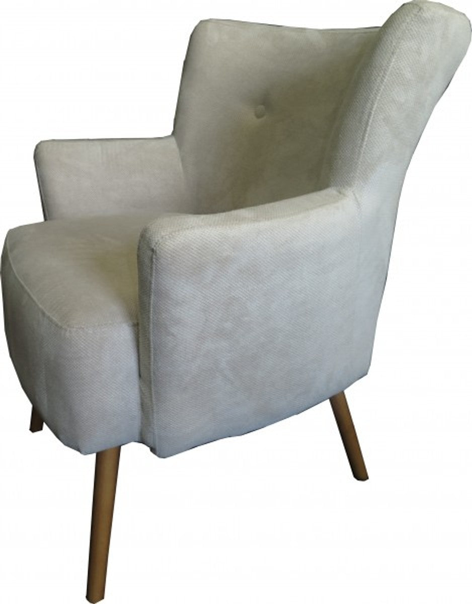 Retro Salon Sessel Beige-Grau - Cocktailsessel 60er Jahre Stuhl
