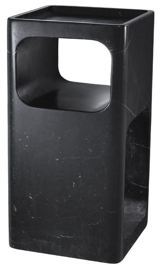 Designer Marmor Beistelltisch Schwarz 28 x 28 x H. 55 cm - Wohnzimmermöbel - Designer Möbel