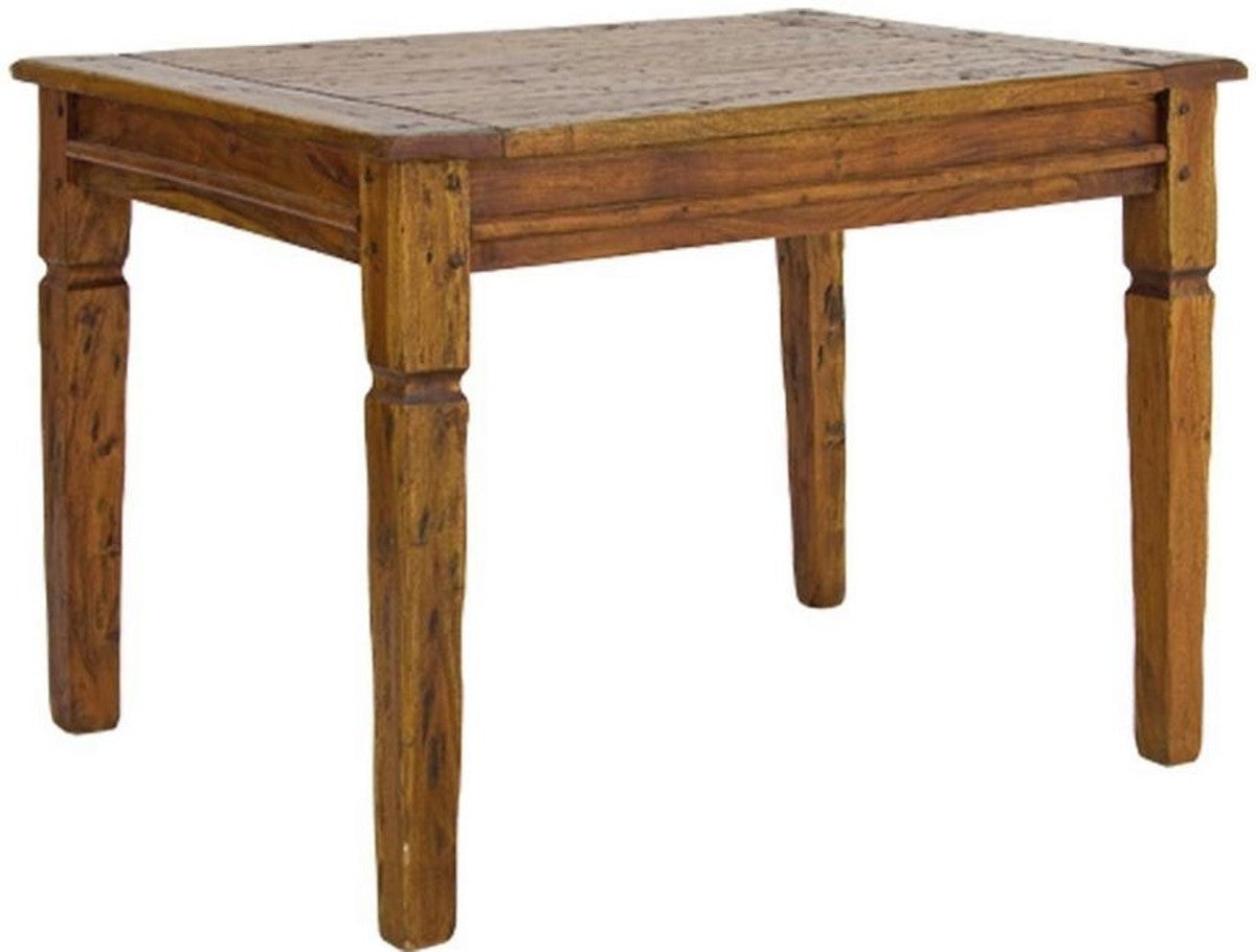 Landhausstil Esstisch Braun / Naturfarben 200-290 x 100 x H. 76 cm - Ausziehbarer rustikaler Massivholz Küchentisch - Rustikale Esszimmer Möbel - Massivholz Möbel - Landhausstil Möbel