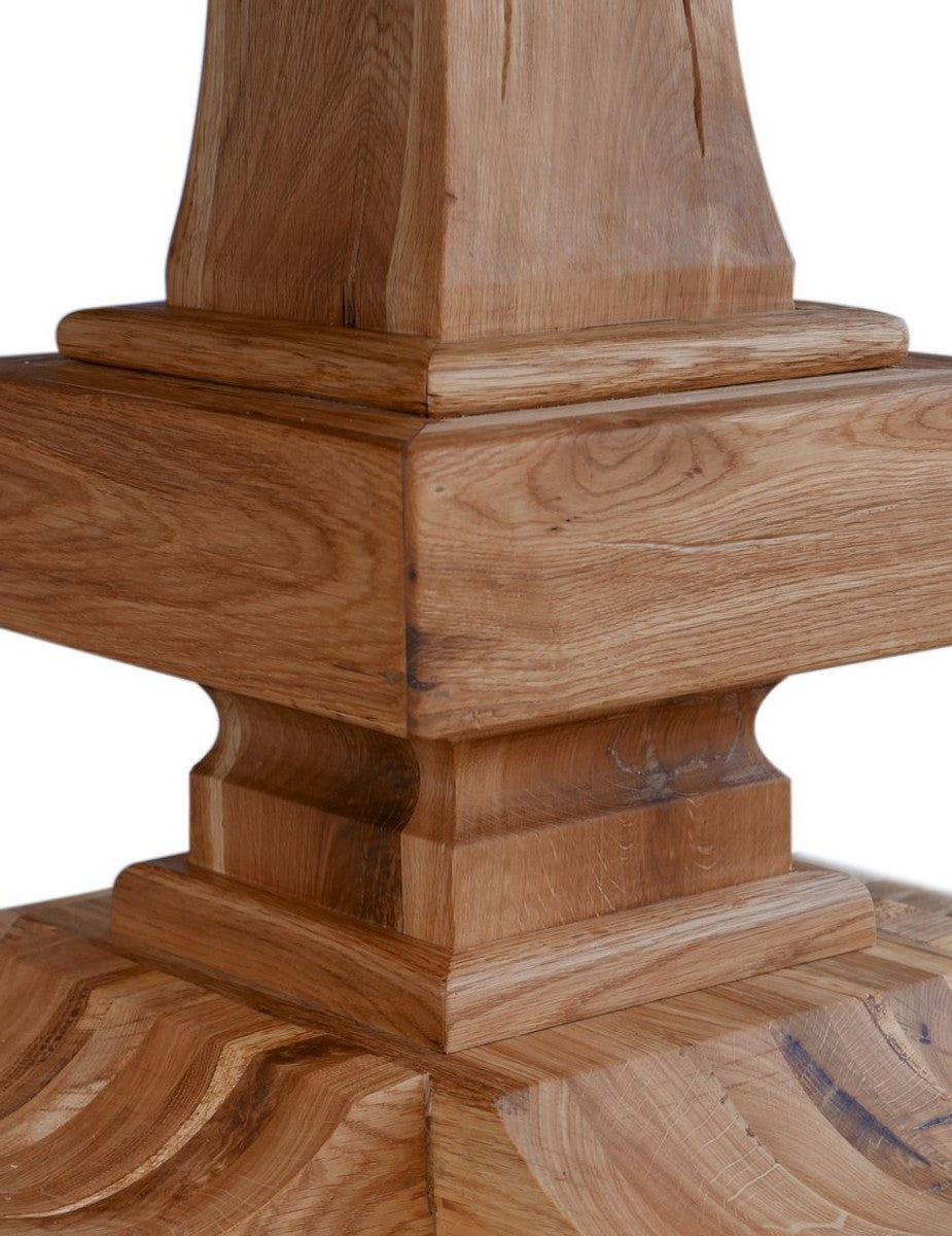 Massivholz Küchentisch - Verschiedene Größen & Farben - Runder Luxus Eichenholz Esstisch - Rustikale Esszimmer Möbel