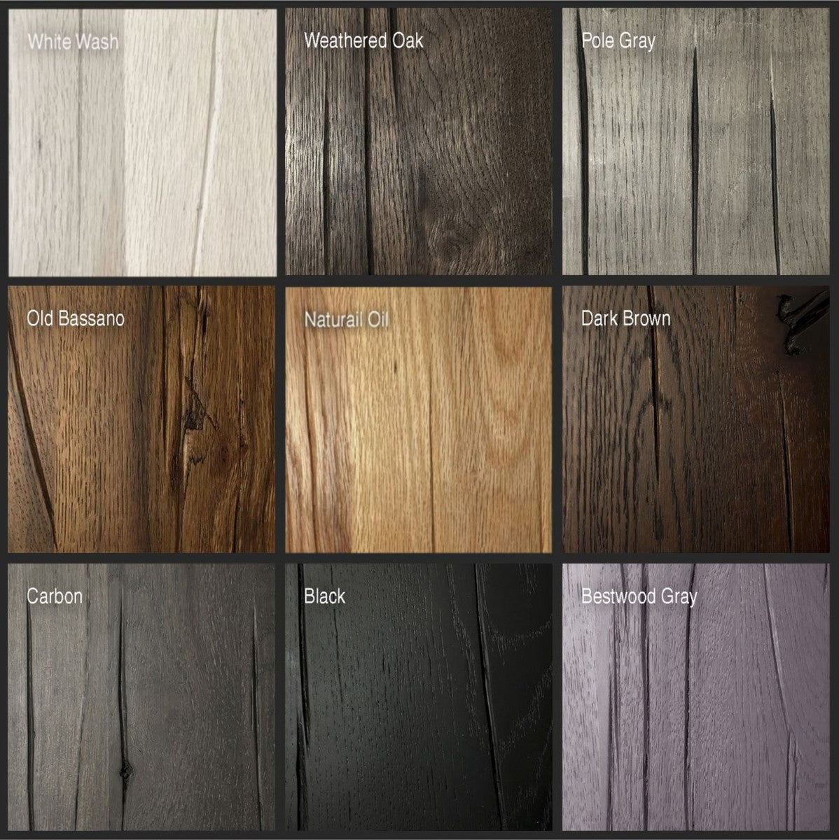 Designer Massivholz Esstisch mit rustikaler Eichenholz Tischplatte und Stahl Beinen - Verschiedene Farben & Größen - Esszimmer Tisch