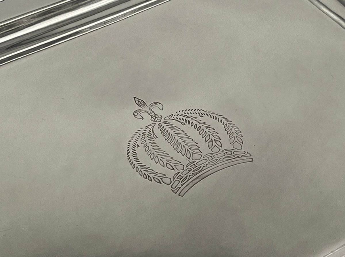 Pompöös by Luxus Barock Serviertablett Krone Silber 48 cm - designed by Harald Glööckler