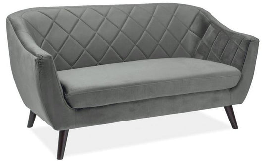 Luxus Wohnzimmer Sofa 160 x 85 x H. 83 cm - Couch mit edlem Samtstoff - Wohnzimmermöbel