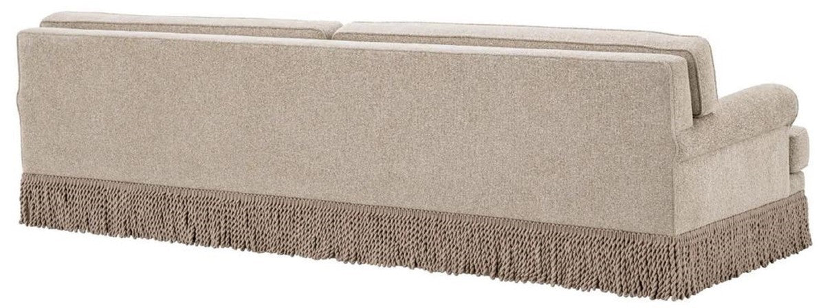 Luxus Wohnzimmer Sofa Beige 277 x 101 x H. 77 cm