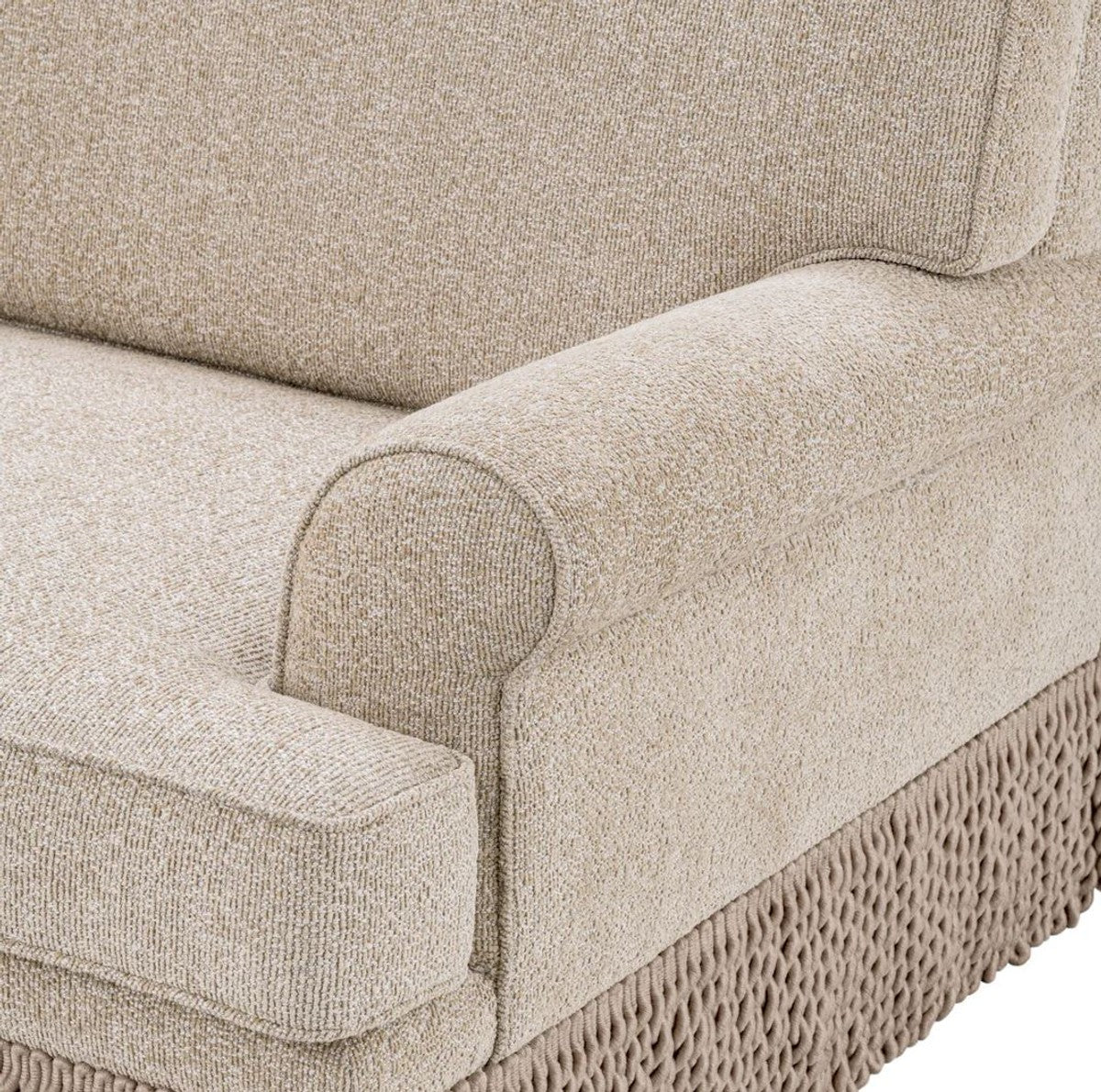Luxus Wohnzimmer Sofa Beige 277 x 101 x H. 77 cm