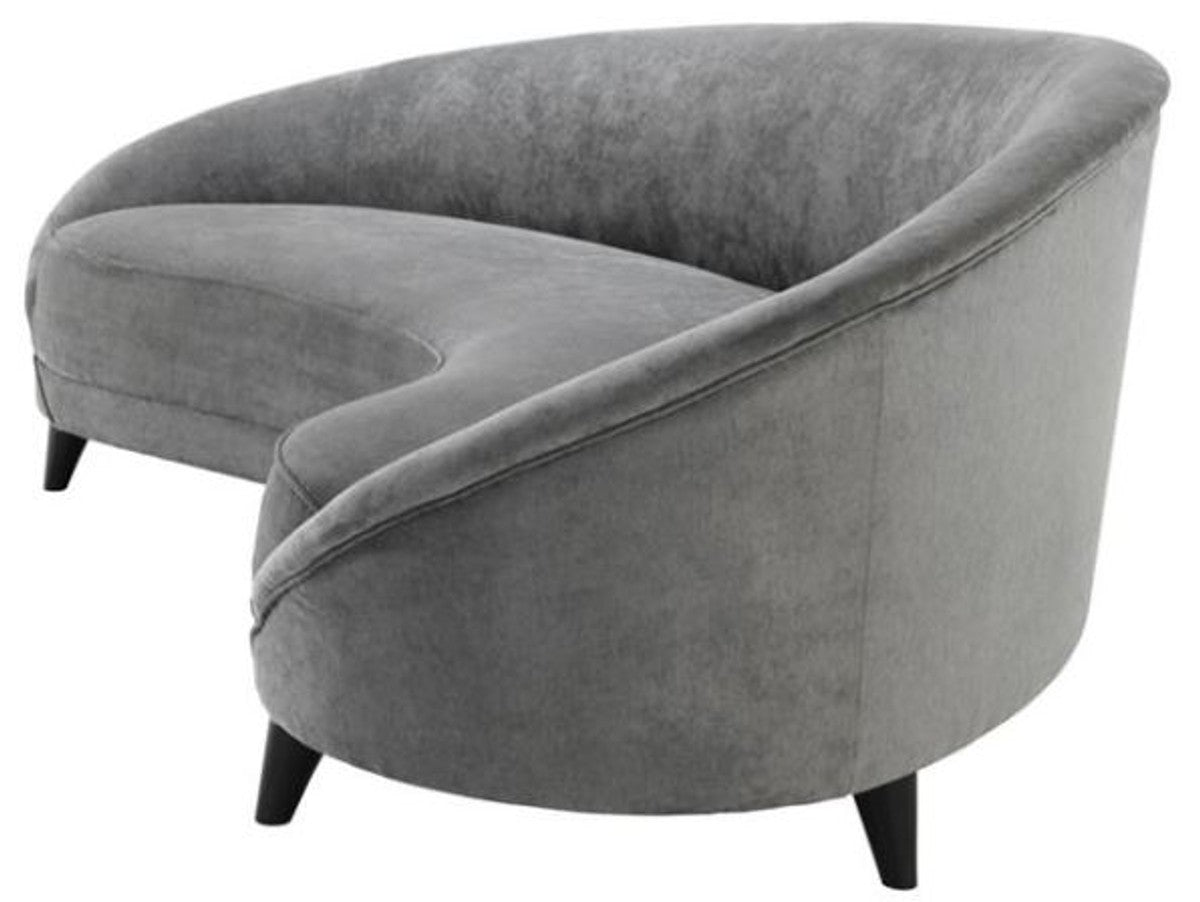 Designer Sofa Hellgrau 245 x 87 x H. 79 cm - Luxus Hoteleinrichtung