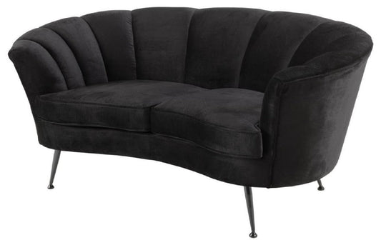 Designer Sofa Schwarz / Dunkelbronze 164 x 74 x H. 73 cm - Luxus Kollektion