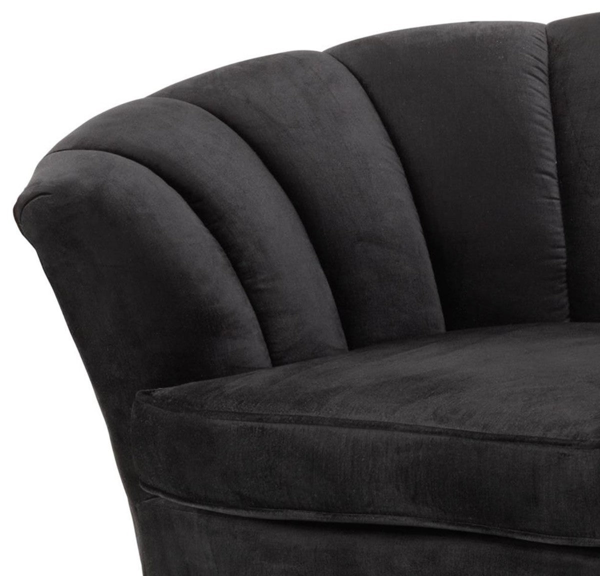 Designer Sofa Schwarz / Dunkelbronze 164 x 74 x H. 73 cm - Luxus Kollektion