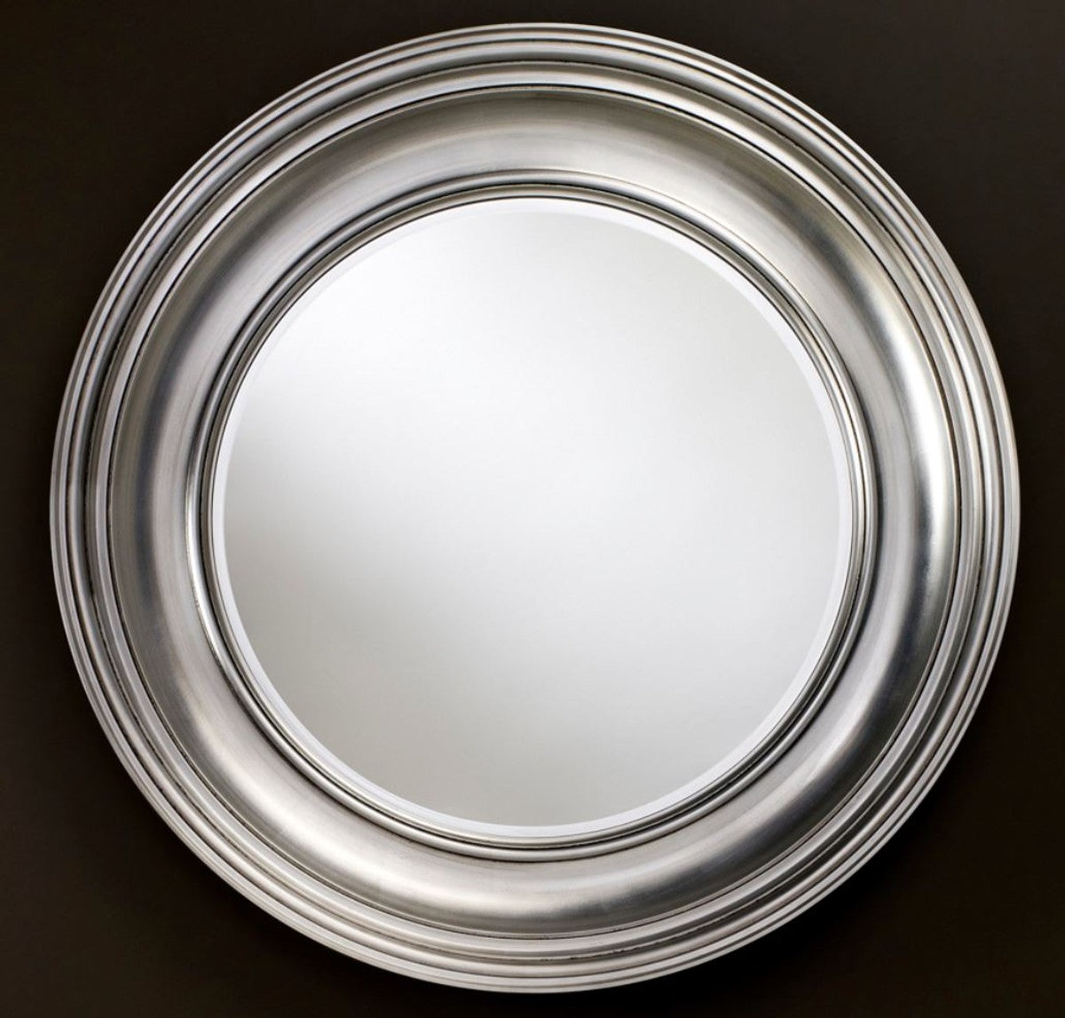 Luxus Wohnzimmer Spiegel Silber Ø 102 cm - Wohnzimmer Wandspiegel