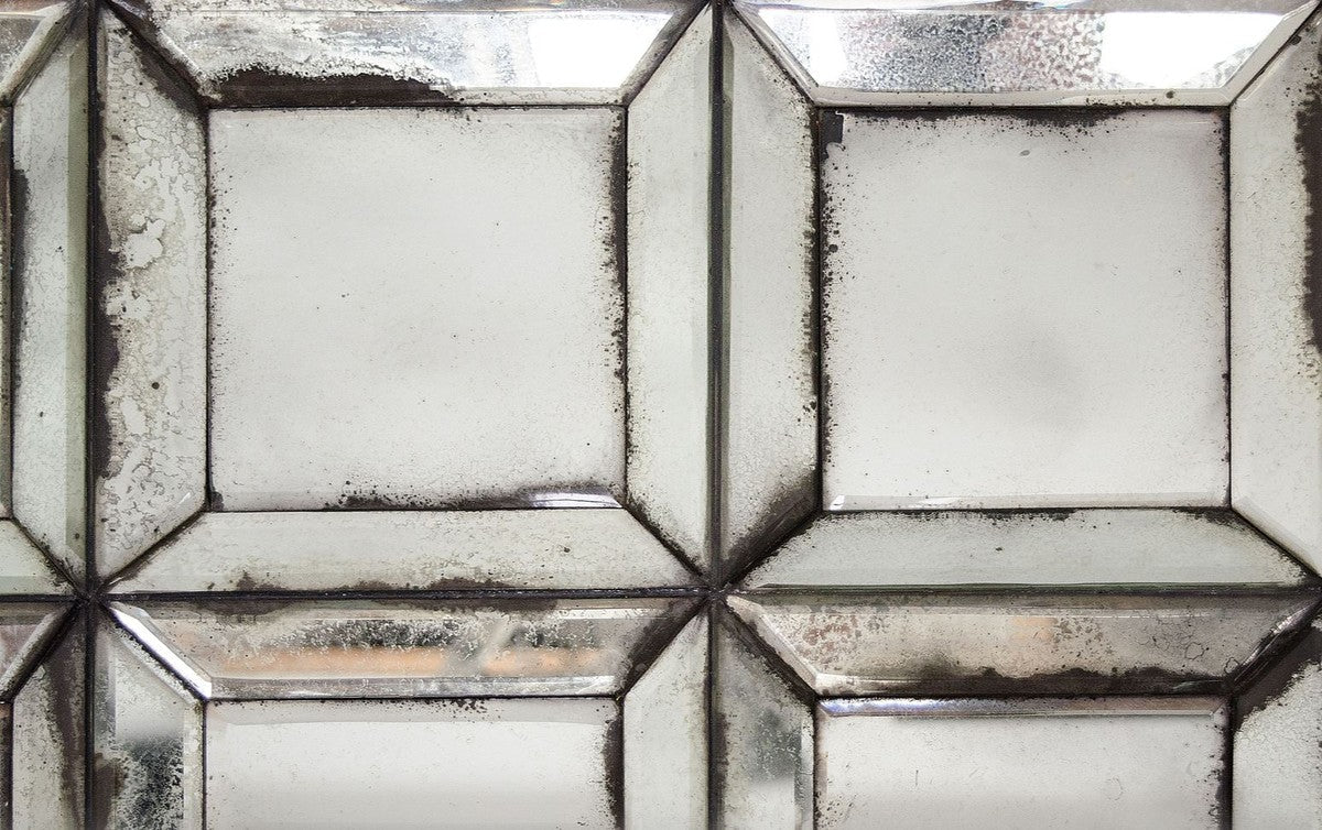 Designer Wandspiegel mit antikem Spiegelglas 80 x H. 140 cm - Wohnzimmer Spiegel