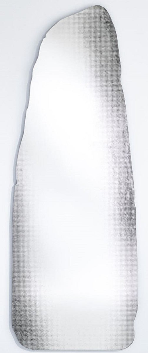 Designer Spiegel Schwarz 64 x H. 175 cm - Wandspiegel in 3-D Felsen Optik - Garderobenspiegel - Wohnzimmer Spiegel - Luxus Kollektion