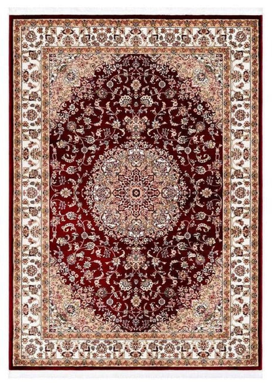 Teppich mit orientalischen Ornamenten Rot / Mehrfarbig - Verschiedene Größen - Wohnzimmer Teppich