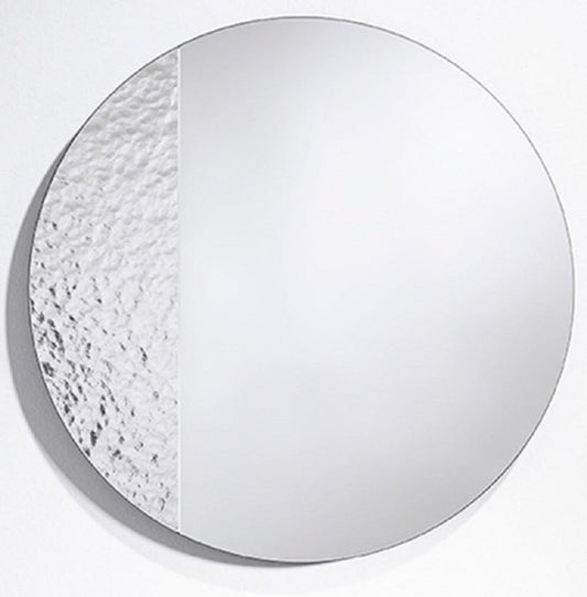 Luxus Wandspiegel Ø 58 cm - Runder Spiegel mit strukturierter Oberfläche - Wohnzimmer Spiegel - Garderoben Spiegel - Luxus Qualität