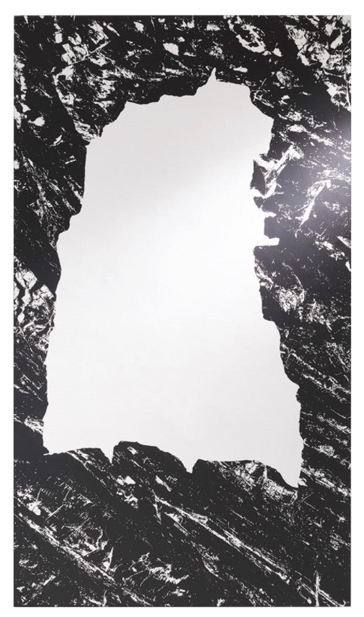 Designer Wandspiegel Schwarz 70 x H. 123 cm - Wohnzimmer Spiegel - Garderoben Spiegel - Luxus Kollektion