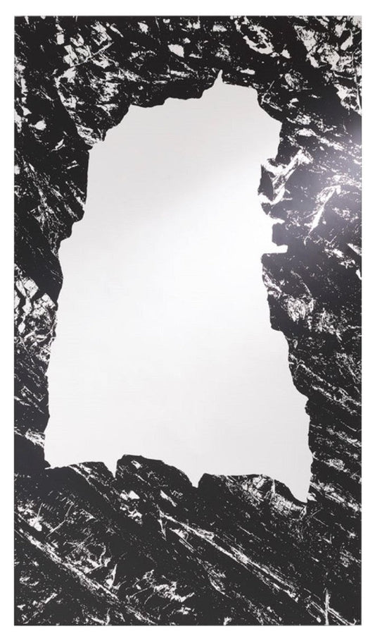 Designer Wandspiegel Schwarz 70 x H. 123 cm - Wohnzimmer Spiegel - Garderoben Spiegel - Luxus Kollektion