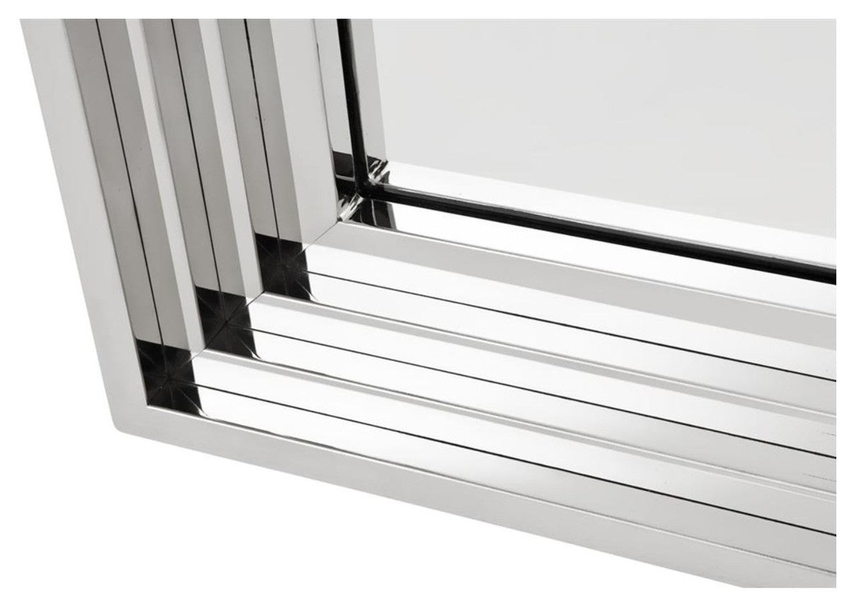 Wohnzimmer Spiegel Silber 86 x H. 219 cm - Luxus Wandspiegel