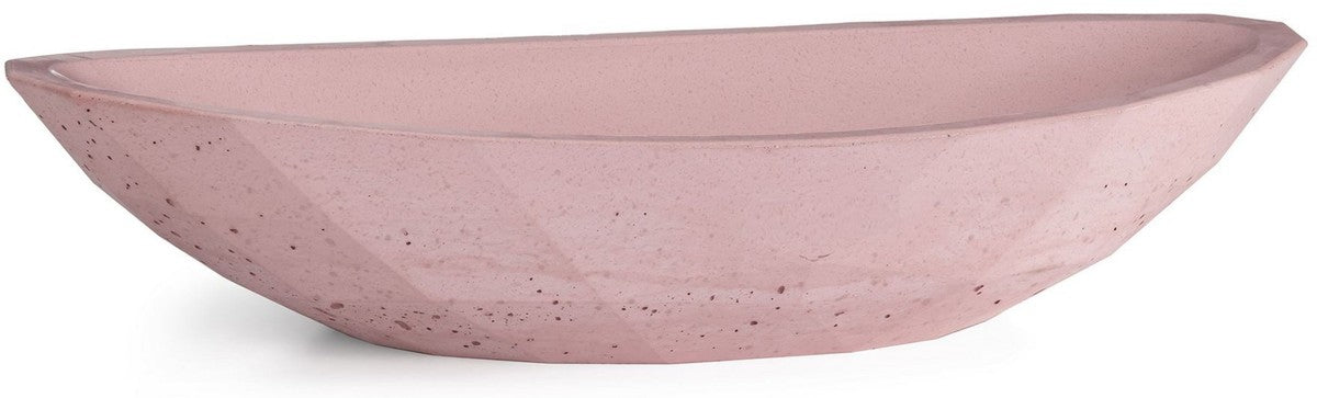 Luxus Waschbecken Schale Rosa 60,9 x 29,7 x H. 11,9 cm - Handgefertigtes Beton Waschbecken - Badezimmer Accessoires - Luxus Badezimmer Zubehör