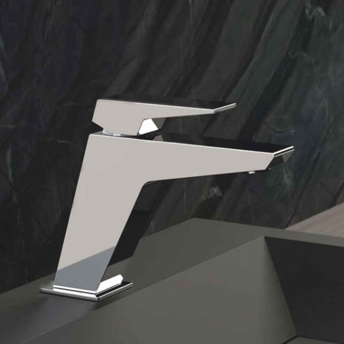 Luxus Waschtischarmatur Chrom H. 14,3 cm - Badezimmer Accessoires - Made in Italy