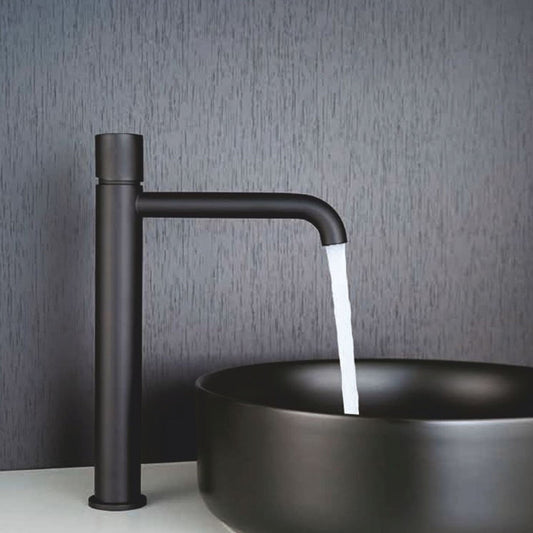Luxus Waschtischarmatur Matt Schwarz H. 18,8 cm - Made in Italy