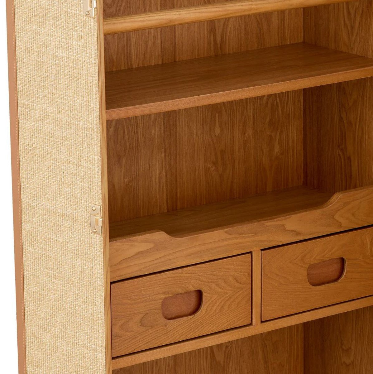 Luxus Weinschrank im Koffer Design Naturfarben / Braun 59 x 59 x H. 122,5 cm - Kofferschrank mit Rollen - Bar Möbel - Luxus Möbel - Luxus Qualität
