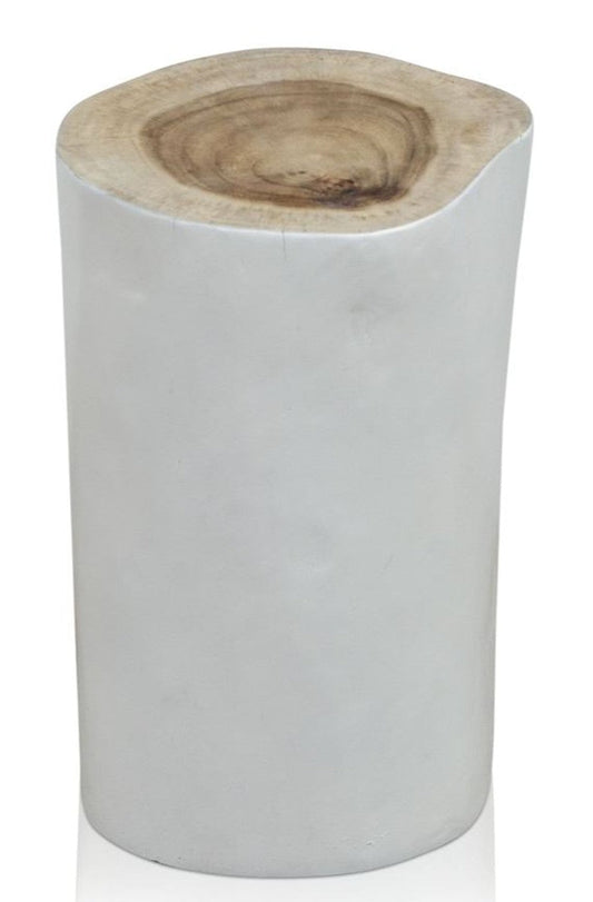 Wohnzimmer Hocker / Beistelltisch Weiß Ø 27 x H. 45 cm - Luxus Möbel