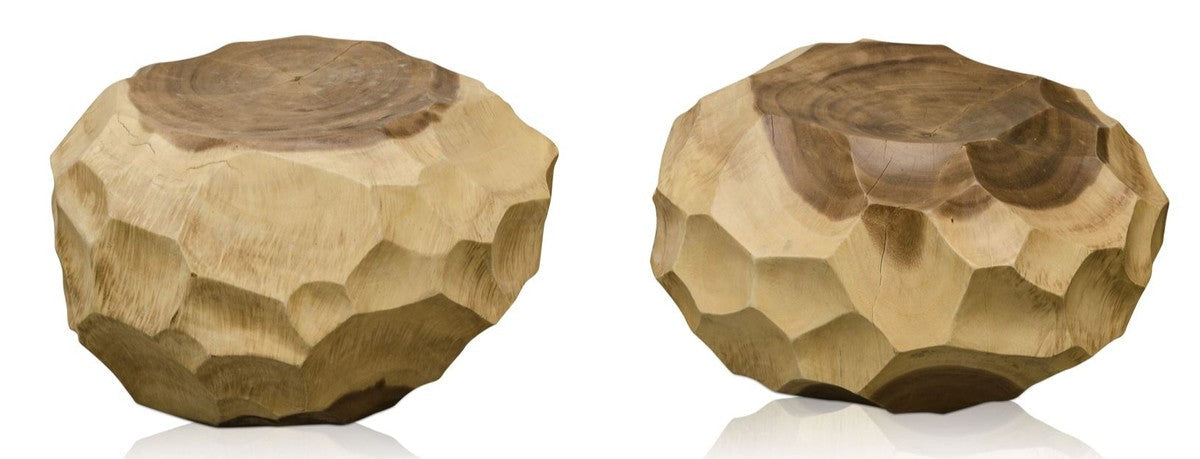 Luxus Wohnzimmer Beistelltisch Naturfarben - Designer Wohnzimmermöbel