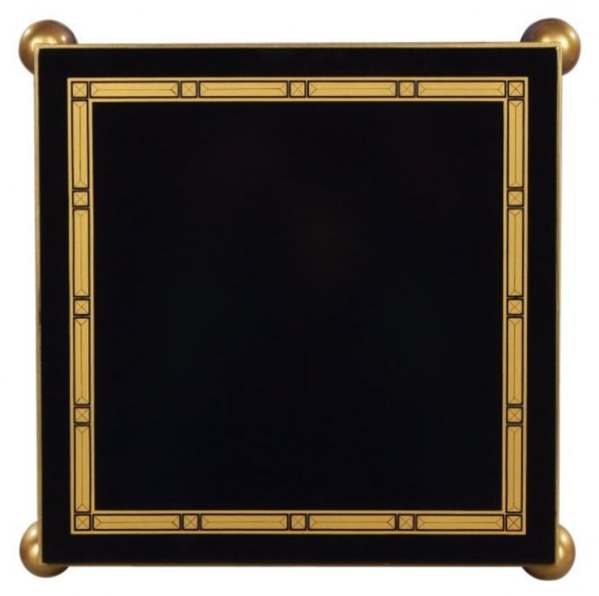 Luxus Wohnzimmer Blumentisch Schwarz / Gold 45 x 45 x H. 95 cm - Luxus Beistelltisch