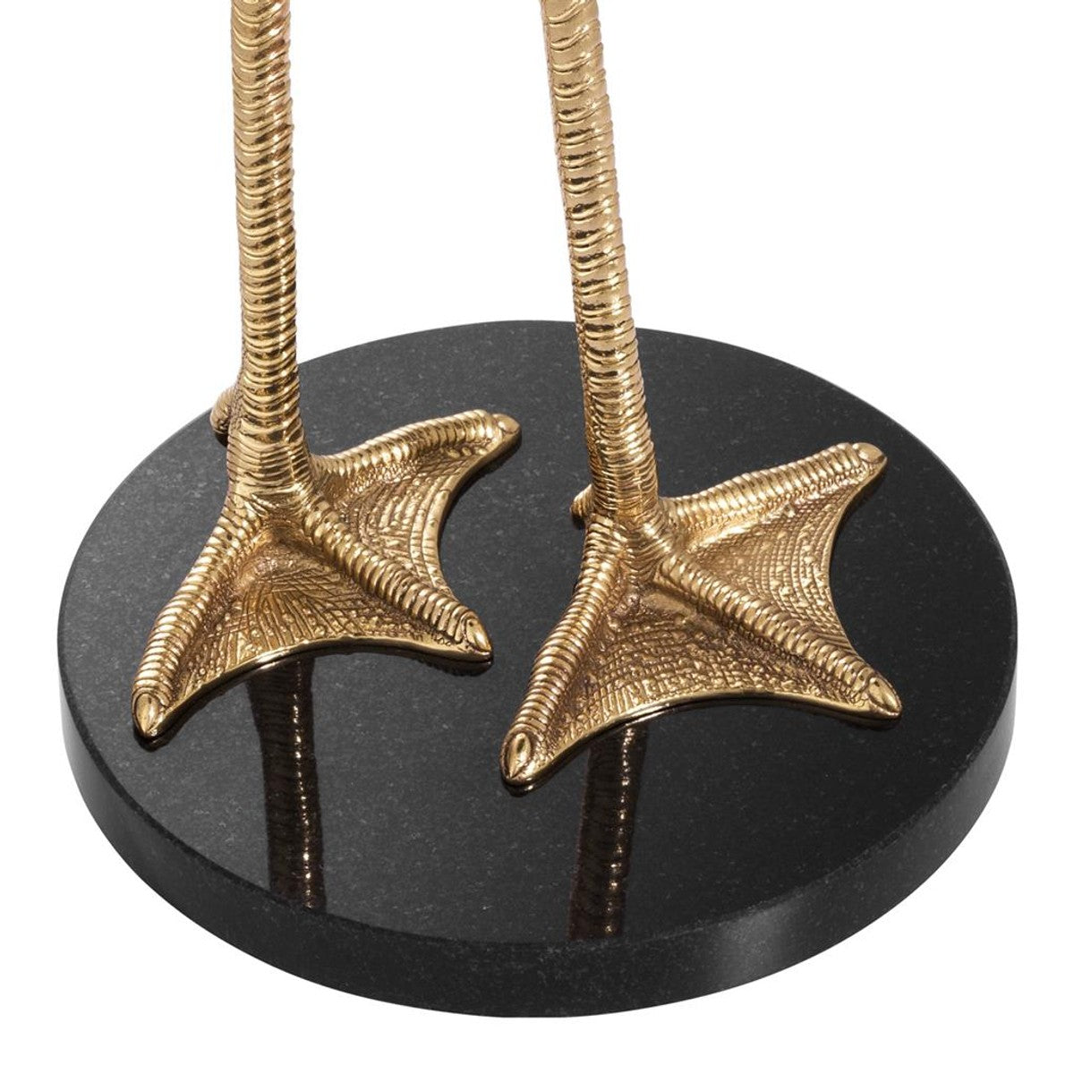 Luxus Wohnzimmer Beistelltisch in gold Messing mit schwarzer Marmorplatte 41 x H. 62 cm - Limited Edition