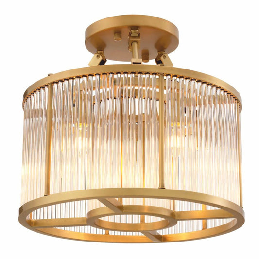 Luxus Wohnzimmer Deckenleuchte Antik Messing Ø 45 cm - Luxus Leuchten