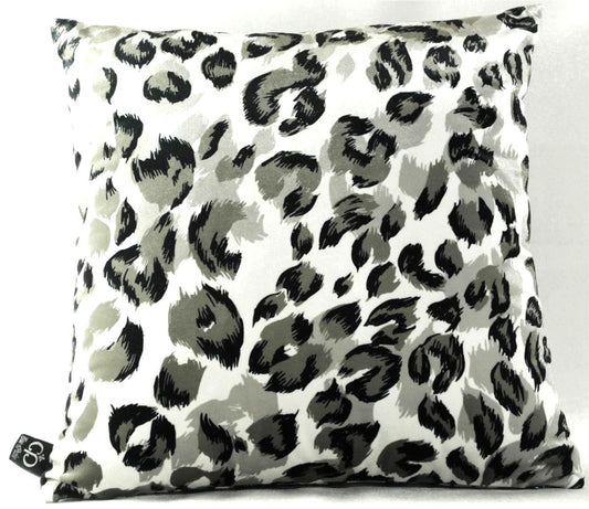 Luxus Wohnzimmer Deko Kissen Milwaukee Weiß / Schwarz / Grau 45 x 45 cm - Feinster Samtstoff - Luxus Kollektion