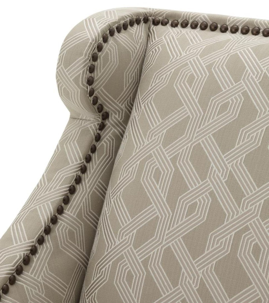 Wohnzimmer Sessel Grau 74 x 81 x H. 89 cm - Luxus Ohrensessel