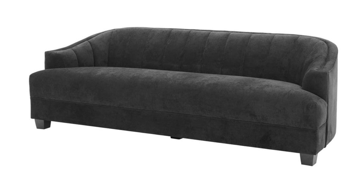Luxus Wohnzimmer Sofa in schwarz 230 x 90 x H. 75 cm - Luxus Möbel