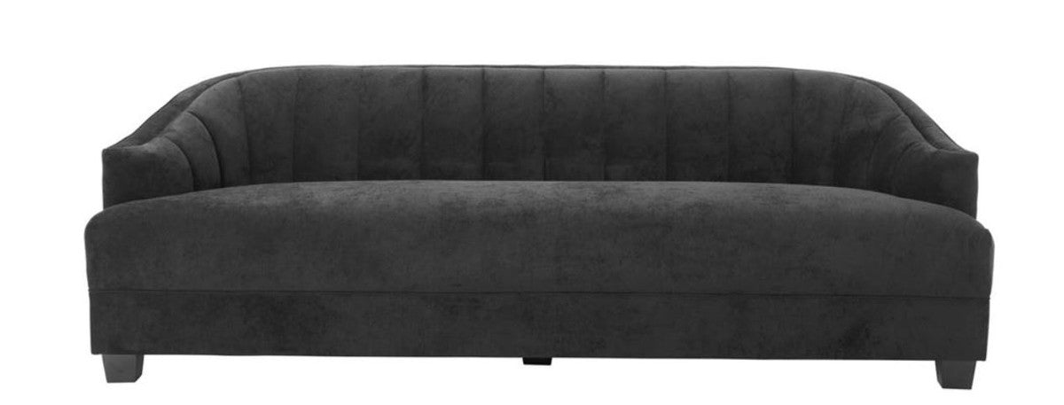 Luxus Wohnzimmer Sofa in schwarz 230 x 90 x H. 75 cm - Luxus Möbel