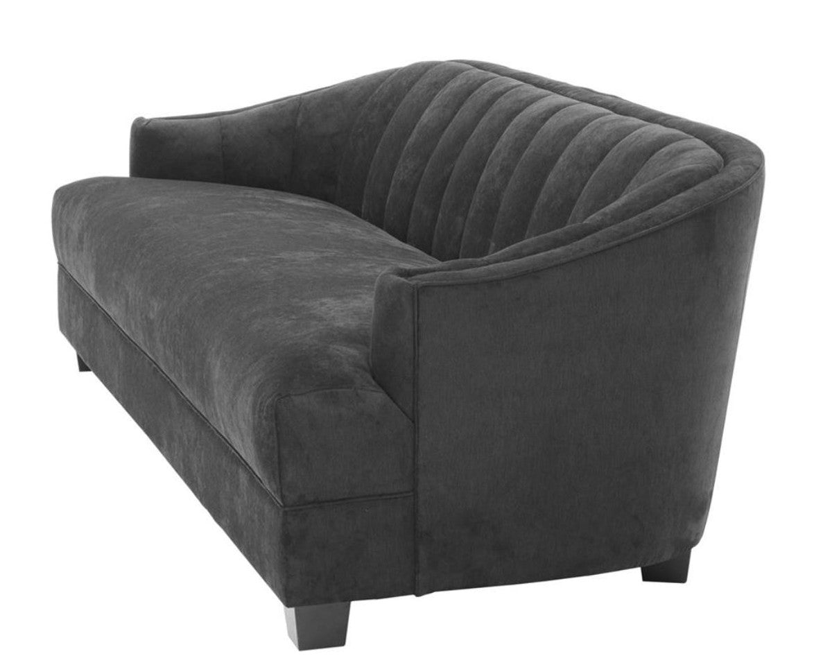 Luxus Wohnzimmer Sofa in schwarz 230 x 90 x H. 75 cm - Luxus Möbel
