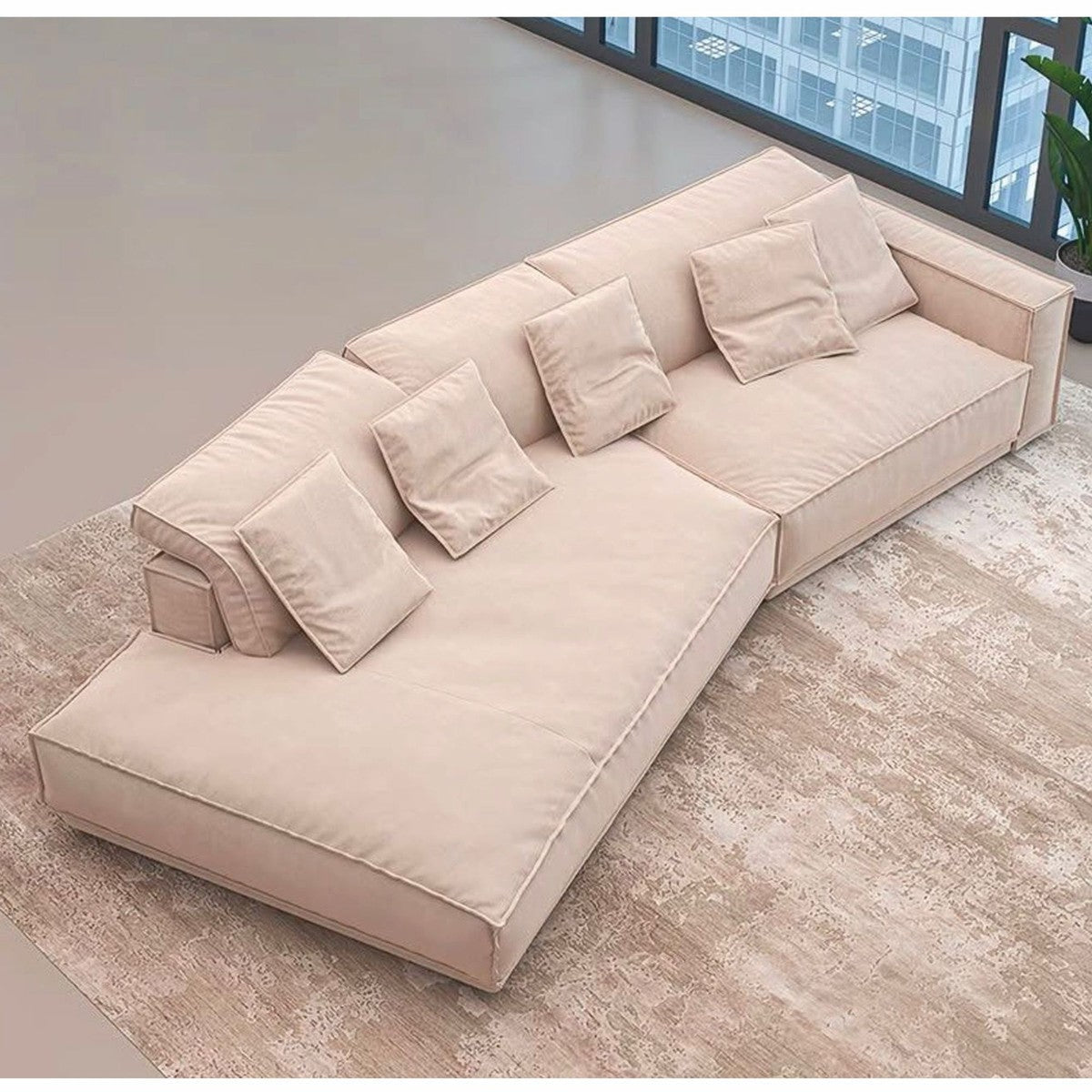 Luxus Wohnzimmer & Hotel Sofa Rechte Seite Beige 320 cm - Luxus Möbel