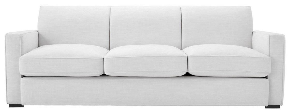 Luxus Wohnzimmer Sofa Weiß / Schwarz 229 x 94 x H. 82 cm - Luxus Wohnzimmer Möbel