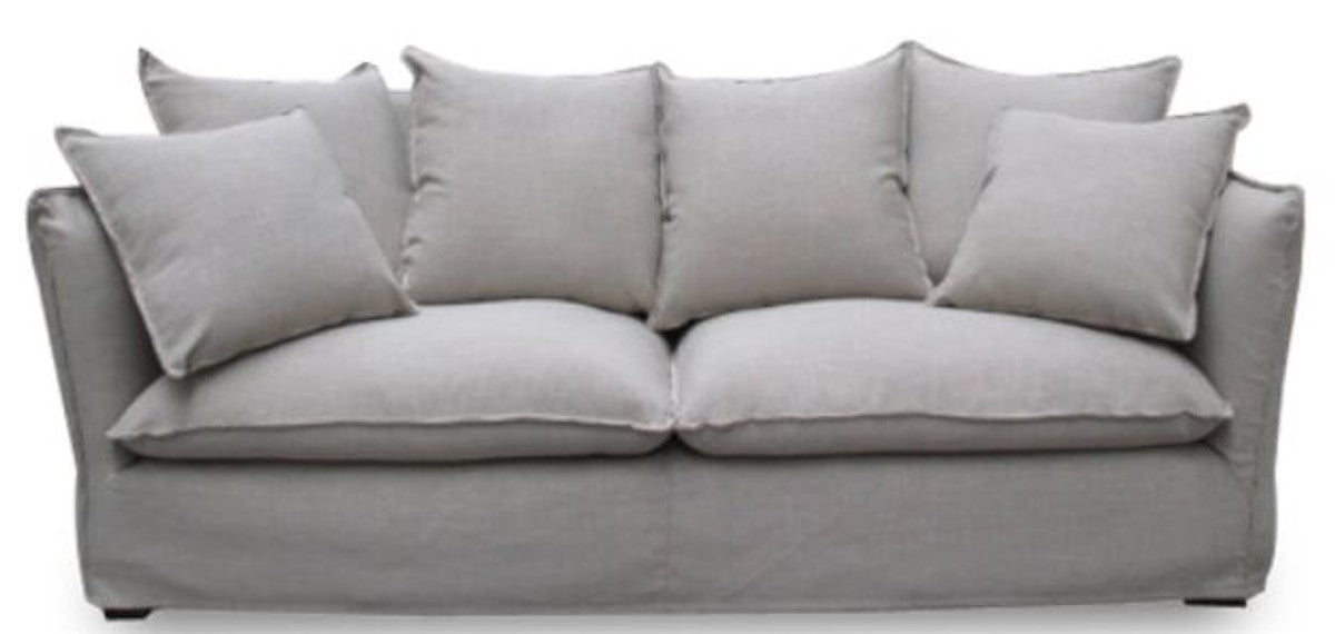 Luxus Wohnzimmer Sofa Grau 215 x 100 x H. 102 cm - Luxus Qualität