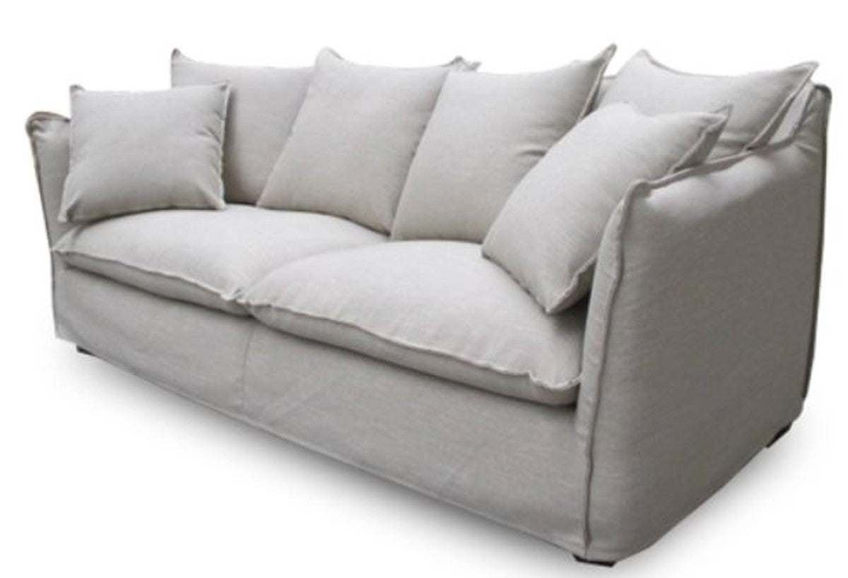 Luxus Wohnzimmer Sofa Grau 215 x 100 x H. 102 cm - Luxus Qualität