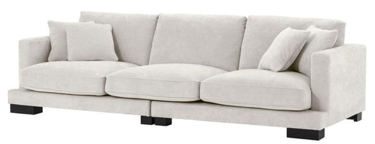 Luxus Wohnzimmer Sofa Sandfarben / Schwarz 284 x 110 x H. 85 cm - Luxus Kollektion
