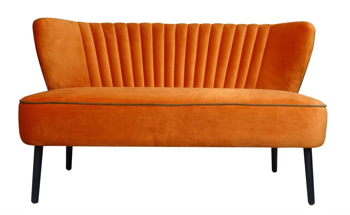Luxus Wohnzimmer Sofa Orange 129 x 75 x H. 73,5 cm - Designer Möbel