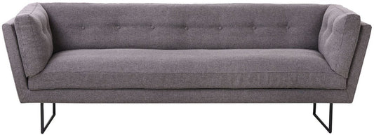 Luxus Wohnzimmer Sofa Dunkelgrau / Schwarz 230 x 87 x H. 78 cm - Wohnzimmermöbel
