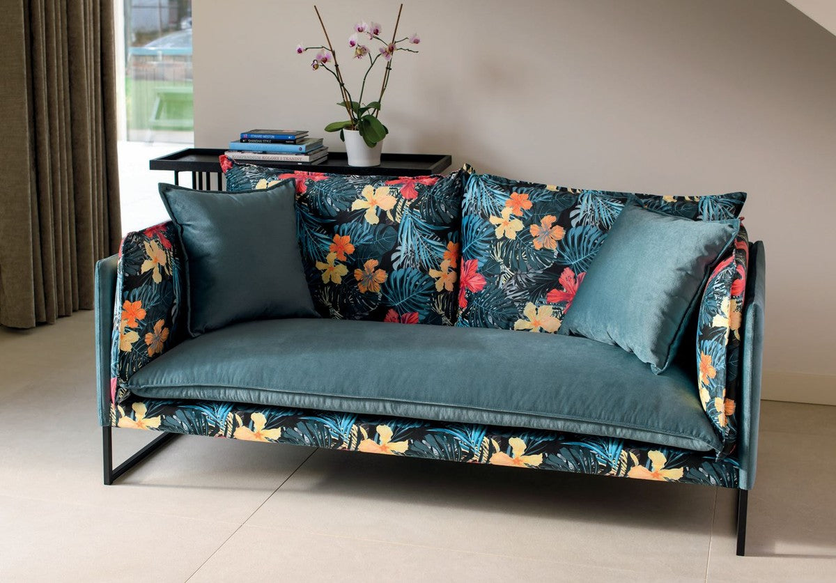 Luxus Wohnzimmer Sofa mit Blumendesign 180 cm