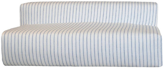 Luxus Wohnzimmer Sofa mit Streifen Weiß / Blau 200 cm