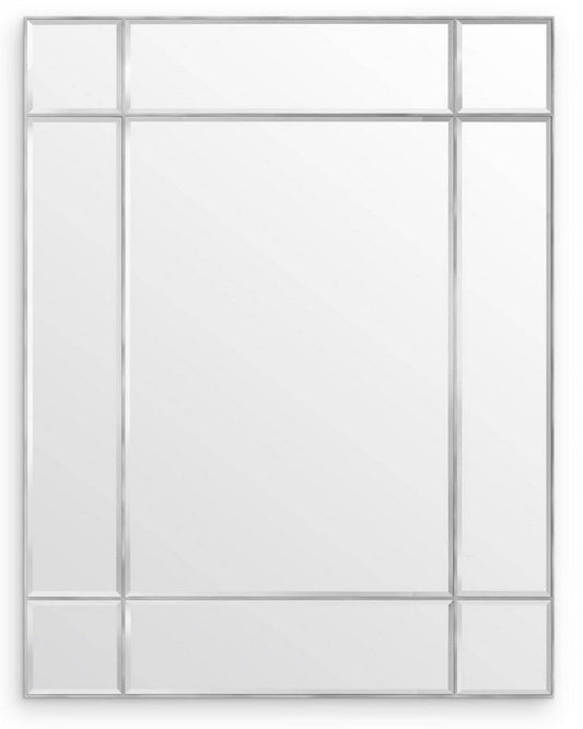 Luxus Wandspiegel Silber 140 x 4 x H. 180 cm - Wohnzimmer Spiegel - Schlafzimmer Spiegel - Garderoben Spiegel - Luxus Möbel