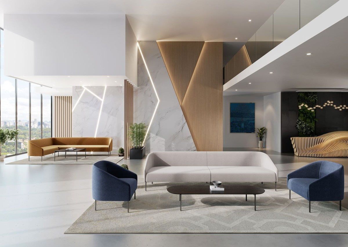 Luxus Wohnzimmer & Hotel Sofa Grau / Schwarz 300 cm - Luxus Möbel