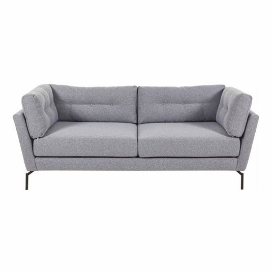 Luxus Wohzimmer Sofa Grau / Schwarz 220 cm - Wohnzimmer Möbel
