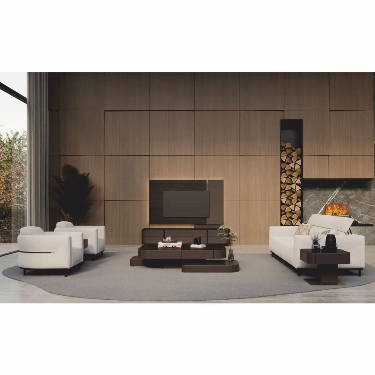 Luxus Wohzimmer & Hotel Sofa Hellgrau / Schwarz / Messing 260 cm - Luxus Möbel