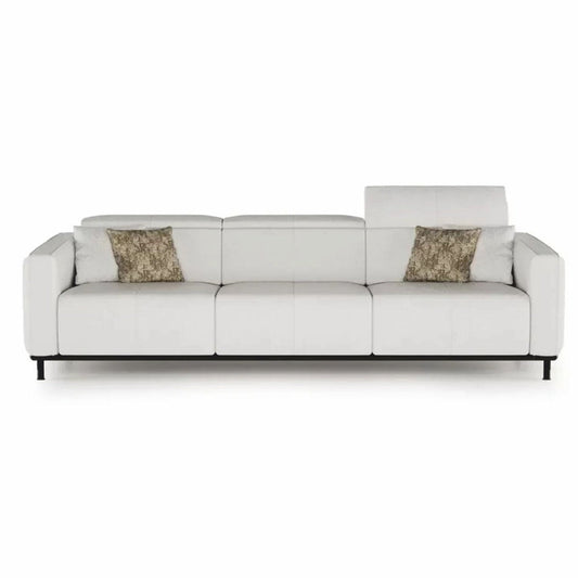 Luxus Wohzimmer & Hotel Sofa Hellgrau / Schwarz / Messing 260 cm - Luxus Möbel