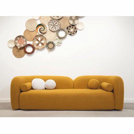 Luxus Wohzimmer & Hotel Sofa Ocker 240 cm - Luxus Möbel